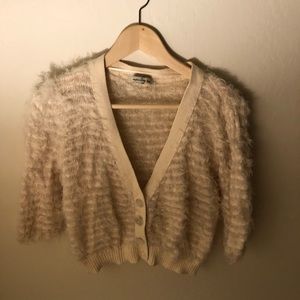 Fluffy White Vintage Cardigan